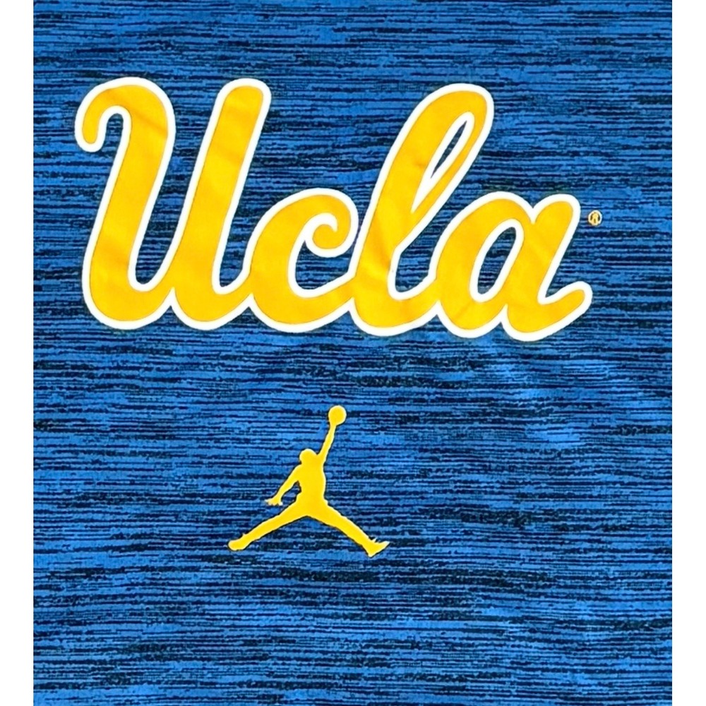 Mike Jordan UCLA Bruins Mens Blue Heather Space Dye Performance T-Shirt XXL NWT